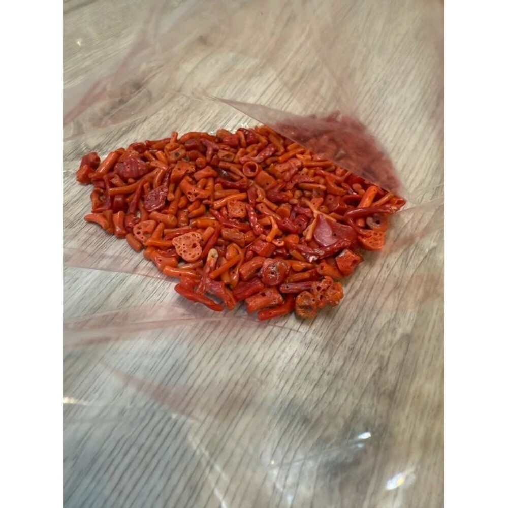 Vintage Natural Undyed Coral Branch Beads Lot Beautiful! vibrant colors